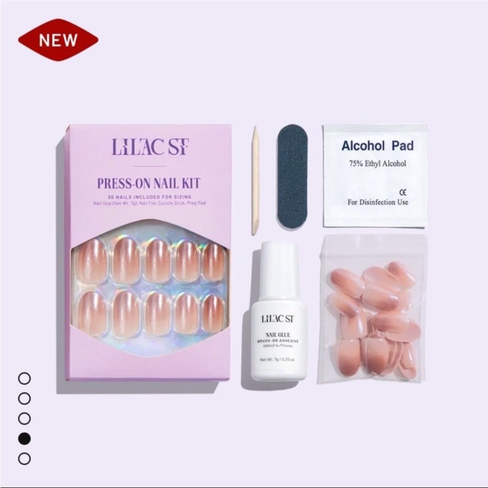Blush Touched Press-On Nails - Lilac Street